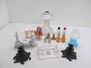 Saltpepper sets, perfume bottles, ring box, ashtray, and more