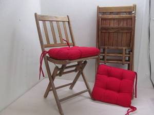 Vintage wood folding chairs