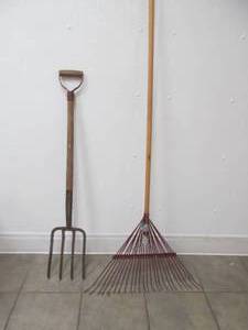 Potato fork, leaf rake