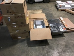 lot 35 image: ASSORTED PALLET WITH MIXED SINKS SEE PICS