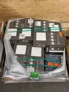 lot 4 image: JEFFREY COURT Lot of 14 Cases of- Wisteria White 10 in. x 20 in. Glossy Ceramic Wall Tile (10.76 sq. ft.  Case)  3 misc boxes of tile