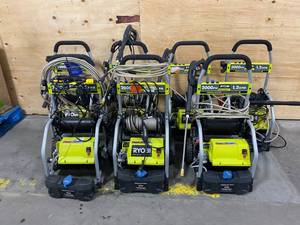 lot 11 image: RYOBI Lot of 7-  2,000 PSI Pressure Washers