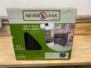 lot 32 image: AMES NeverLeak 100 ft. Capacity Steel Hose Reel Box