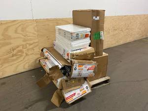 lot 39 image: HDX Pallet of Various Shelving Units
