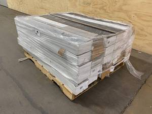 lot 68 image: HOME DECORATORS COLLECTION Lot of 30 Cases of-  Taupe Wood Fusion 12 mm Thick x 6-18 in. Wide x 50-45 in. Length Laminate Flooring (17.44 sq. ft.  case). 523.20 total sq. ft.