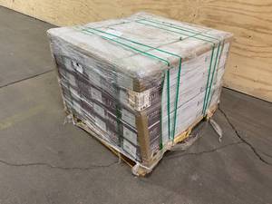 lot 70 image: HOME DECORATORS COLLECTION Lot of 15 Cases of-  Hand Scraped Strand Woven Earl Grey 38 in. T x 5-18 in. W x 36 in. L Engineered Click Bamboo Flooring (25.60 sq. ft. per case). 384 total sq. ft.
