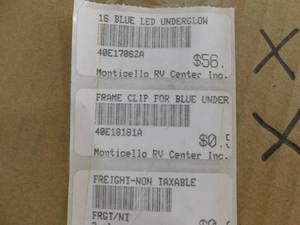 lot 178 image: RV Blue LED Underglow  Frame Clip for Blue Underglow