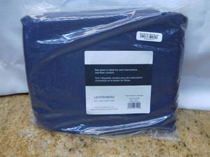 Semi-Opaque Navy Gregory Room Darkening Pole Top Curtain Panel, 54 in. W x 95 in. L