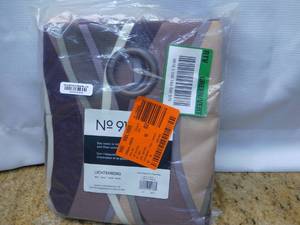 Semi-Opaque No. 918 Casual Intersect Spruce Printed Grommet Top Curtain Panel (Price Varies by Size)