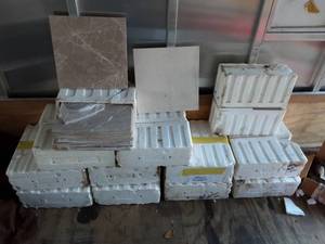 lot 10 image: 12 Boxes Of 10 Pieces Each 38 x 12x12 Quarry Tile Assorted Patterns (2-3)