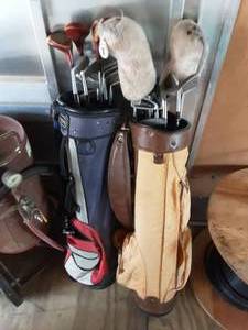 lot 21 image: 2-Golf Bags With Macgregor Clubs