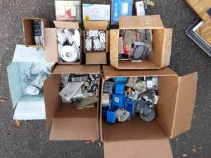 lot 34 image: Electrical Boxes, Covers, Switches, Sockets, Breakers & More