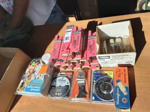 lot 43 image: Large Lot Of Projector Bulbs PG-12 302281, Snap Spray, Dremel Blades