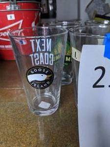 lot 211 image: Lot of Beer Glasses with Logos