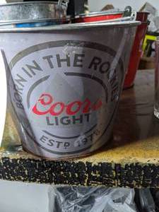 lot 212 image: Lot of Metal Beer Buckets