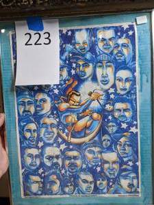 lot 223 image: Framed Steve Cross Art Print