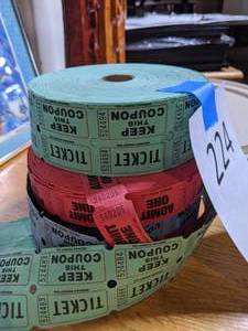 lot 224 image: Lot of EntryRaffle Tickets