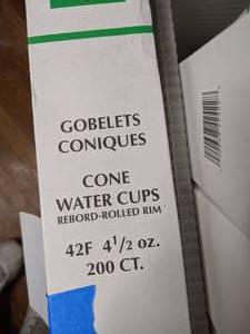 lot 240 image: Lot of PaperCone Water Cups