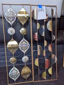 lot 241 image: Metal Wall Art Pair