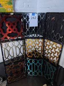 lot 242 image: Metal Wall Art Trio