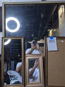 lot 251 image: Trio of Ornate Mirrors and Frame