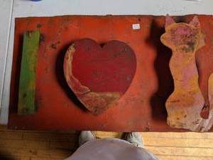 lot 80 image: I   Cats Metal Sign, Version 3