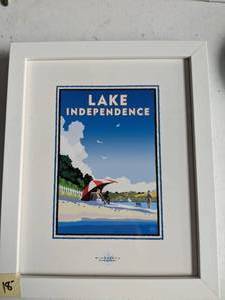 lot 90 image: Lake Independence Framed Print