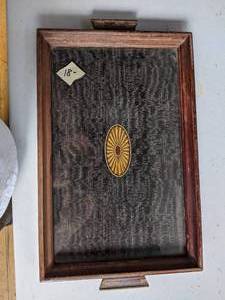 lot 11 image: Vintage Serving tray with Solid wood Frame
