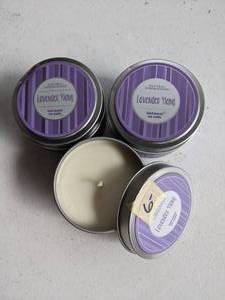 lot 23 image: Handpoured Candles- Lavendar Ylang Scent- Lot of 3