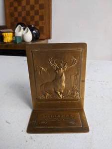 lot 432 image: Vintage Brass Hartford Fire Insurance Bookend