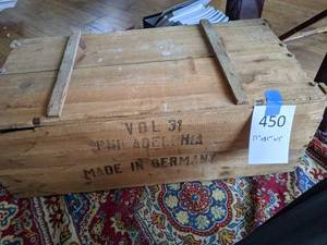 lot 450 image: Vintage Wood Ammo Crate