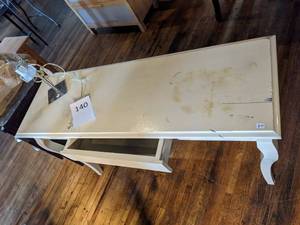 lot 140 image: White French Provincial Desk