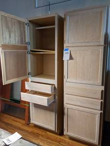 lot 146 image: Pair of Wood Storage Units