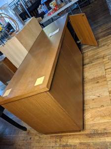 lot 150 image: Simple wood counter with storage