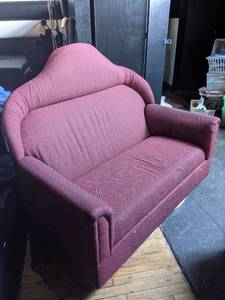 lot 417 image: Magenta Loveseat