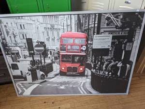 lot 374 image: Londer Double Decker Bus Framed Print