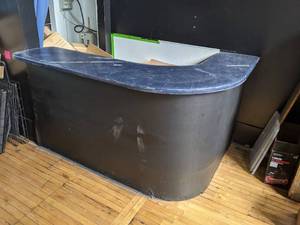 lot 509 image: Rounded barreception desk