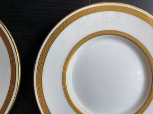 5 Tiffany &amp Co Saucers with gold trim