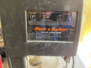 Black & Decker Power Band Saw on base