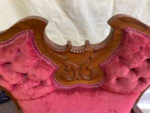 Vintage Wooden Chair with wooden Rollers