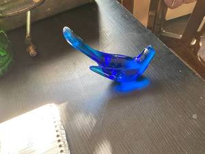 Fenton Cobalt Glass Bird