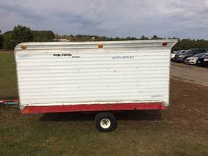 lot 3 image: 1991 Homemade Enclosed Snowmobile Trailer