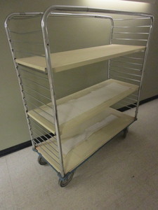 lot 612 image: UTILITY CART, WITH ADJUSTABLE SHELVES