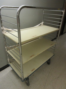 lot 613 image: UTILITY CART, WITH ADJUSTABLE SHELVES