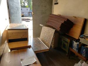From an Ice Castle Fish House - Hydraulic Table, Bunks, Benches