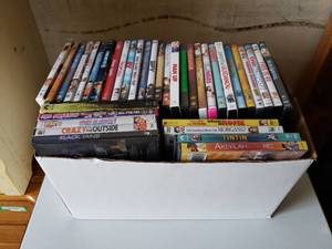 Box of over 70 DVDs