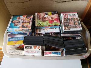 Box of over 60 DVDs