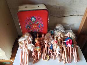 Barbie Dolls, Clothes and Barbie Suitcase