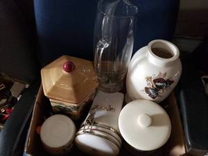 Variety Boxes of Containers, Tea Cups, Saucers Etc