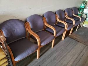 6 Matching Waiting Room Style Chairs